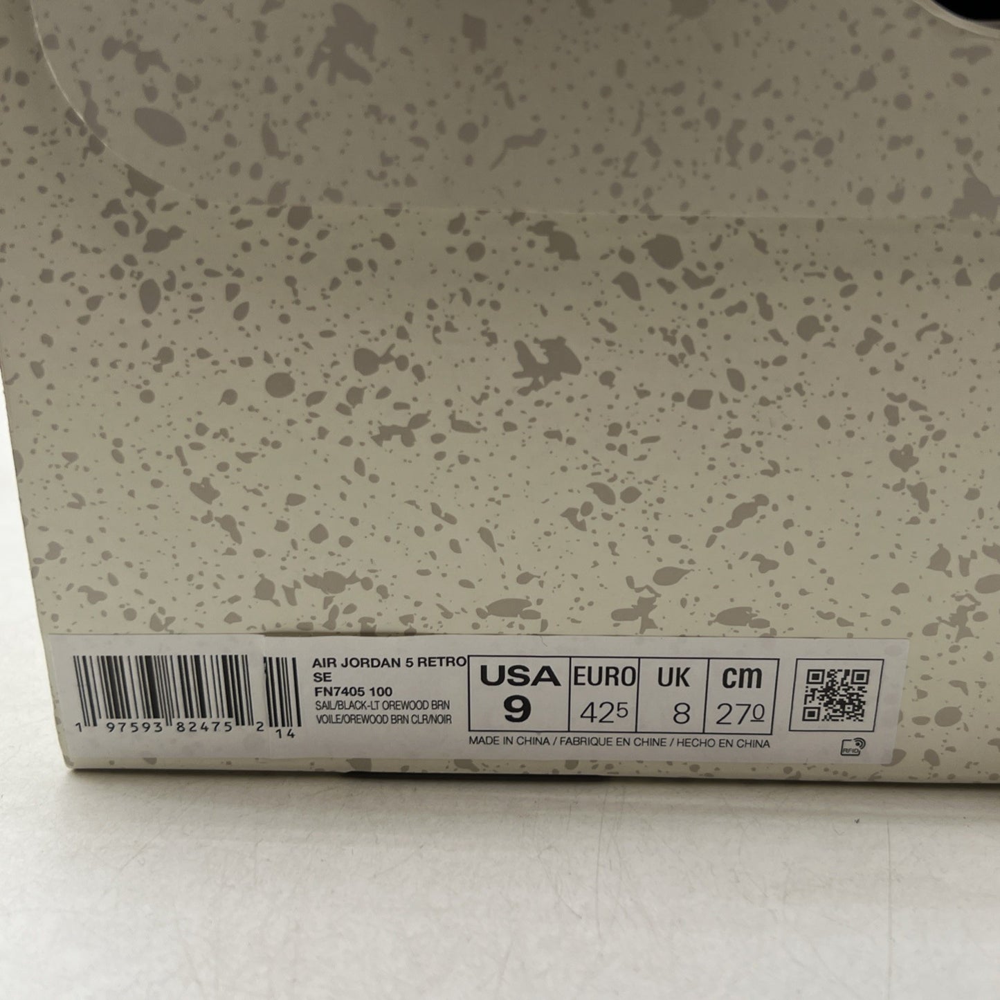 Size 9 - Air Jordan 5 Retro SE Sail (FN7405-100)