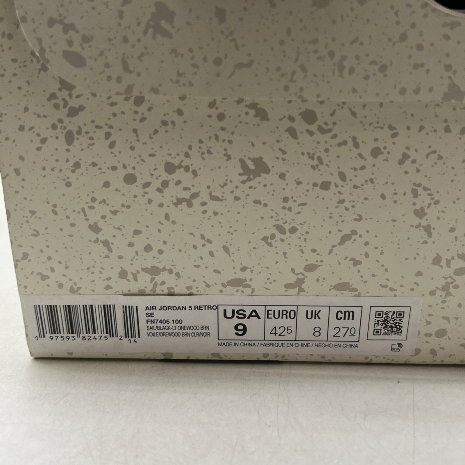 Size 9 - Air Jordan 5 Retro SE Sail (FN7405-100)