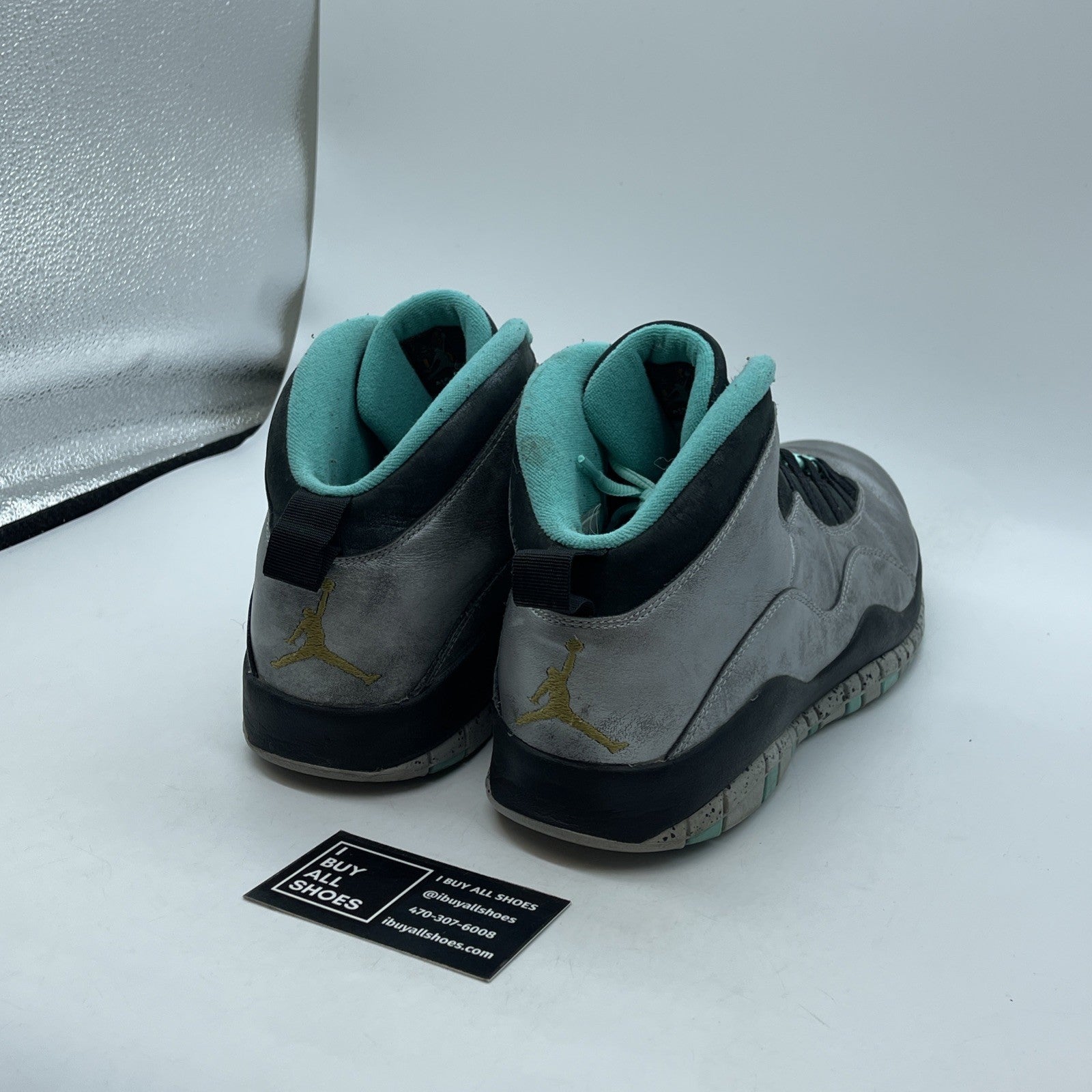 Size 12 - Air Jordan 10 Retro Lady Liberty Grey Black Leather (705178-045)