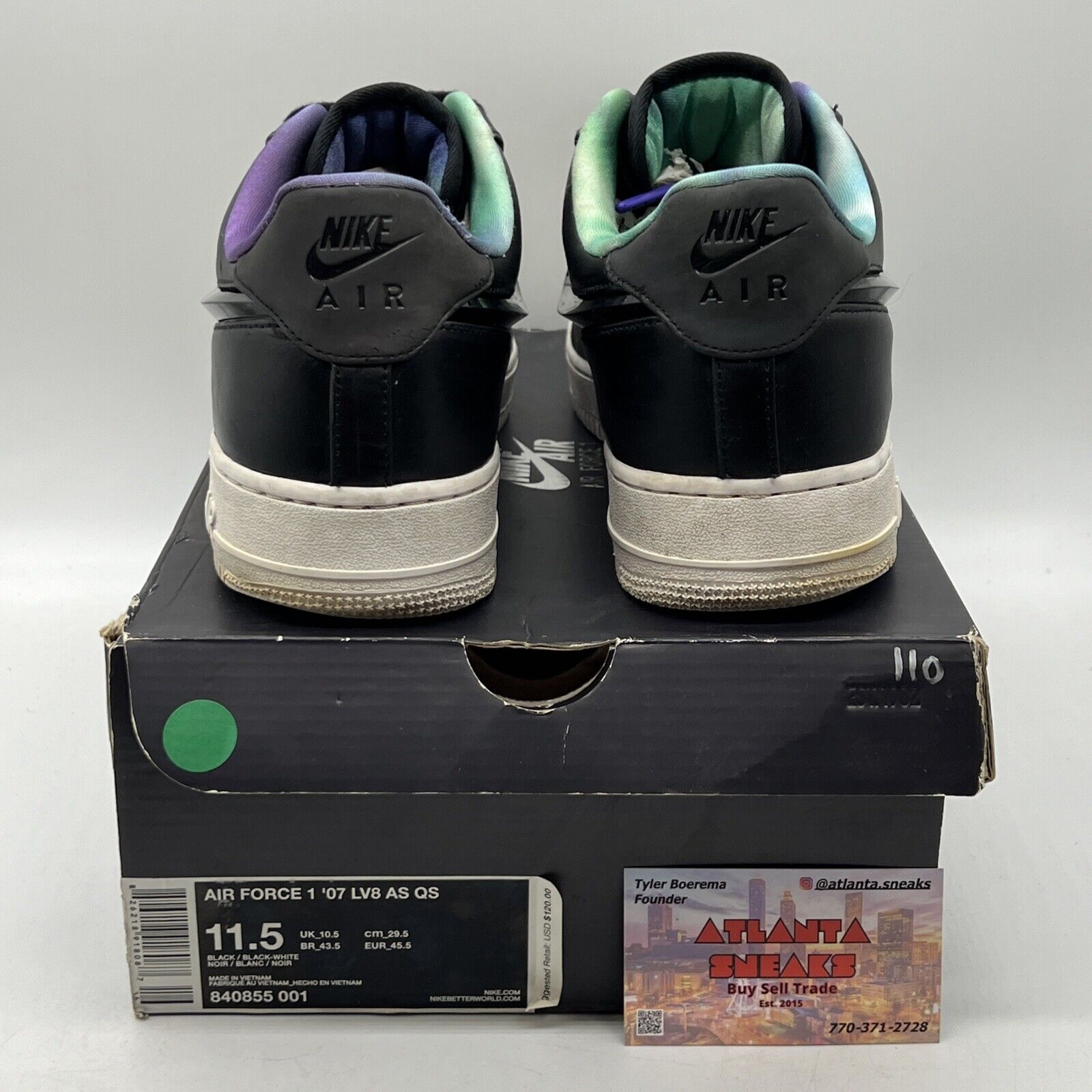 Size 11.5 - Nike Air Force 1 '07 LV8 QS All Star - Northern Lights