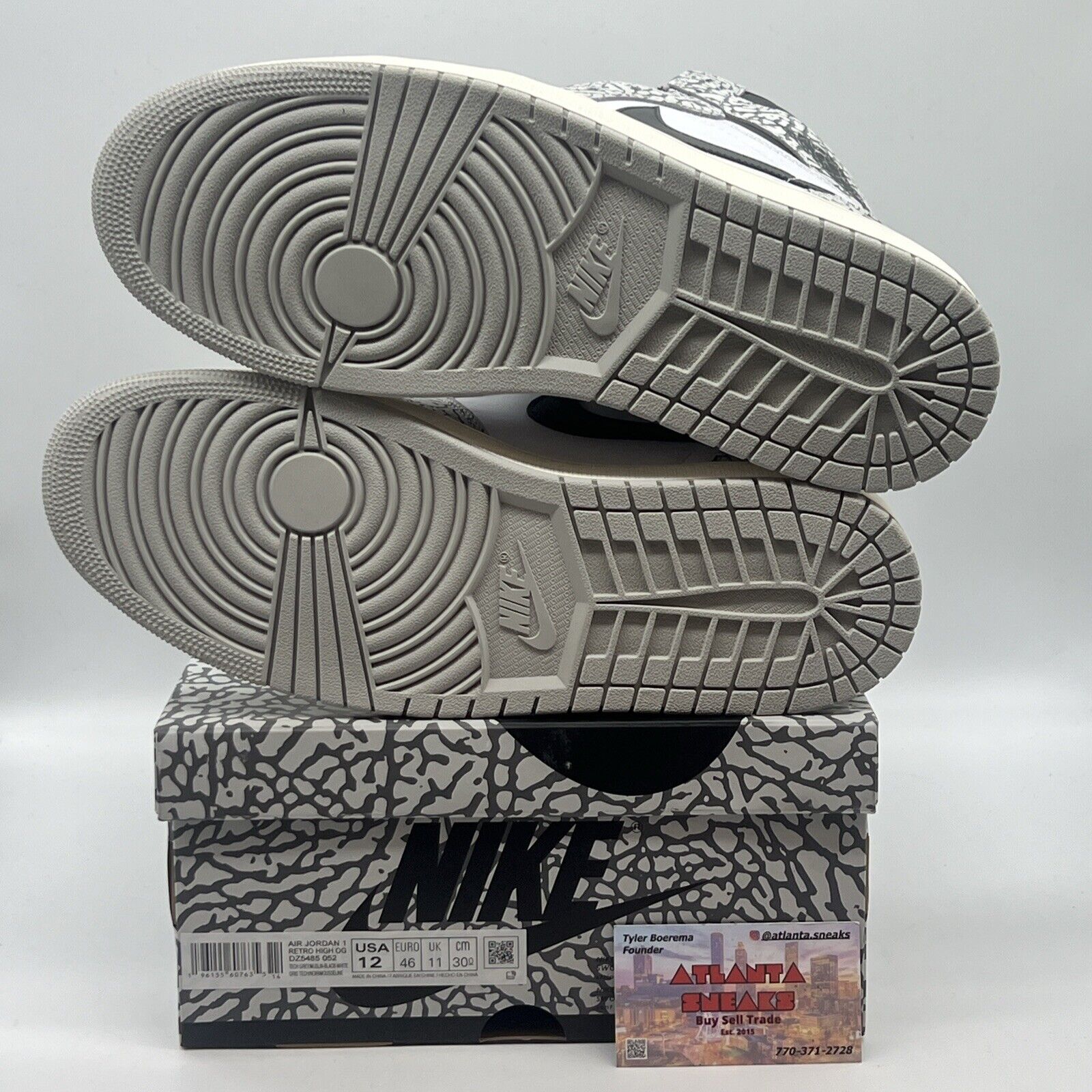 Size 12 - Air Jordan 1 Retro OG White Cement Brand New Og All