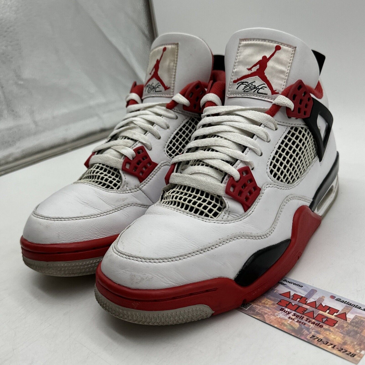 Size 10 - Jordan 4 Retro OG Mid Fire Red White Black Red Primal Netting Nike Air