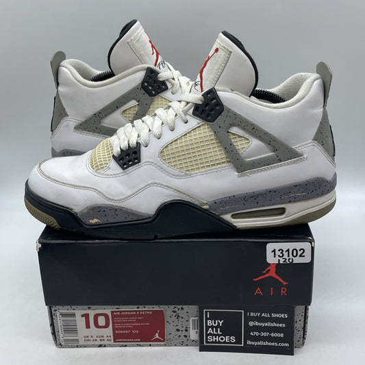 Size 10 - Air Jordan 4 Retro Cement 2012 (308497-103)
