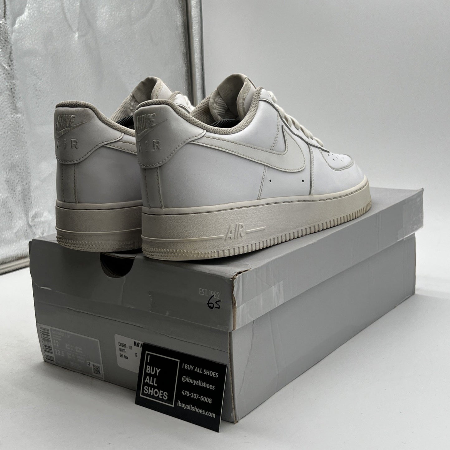 Size 12 - Nike Air Force 1 '07 Low Triple White (CW2288-111)