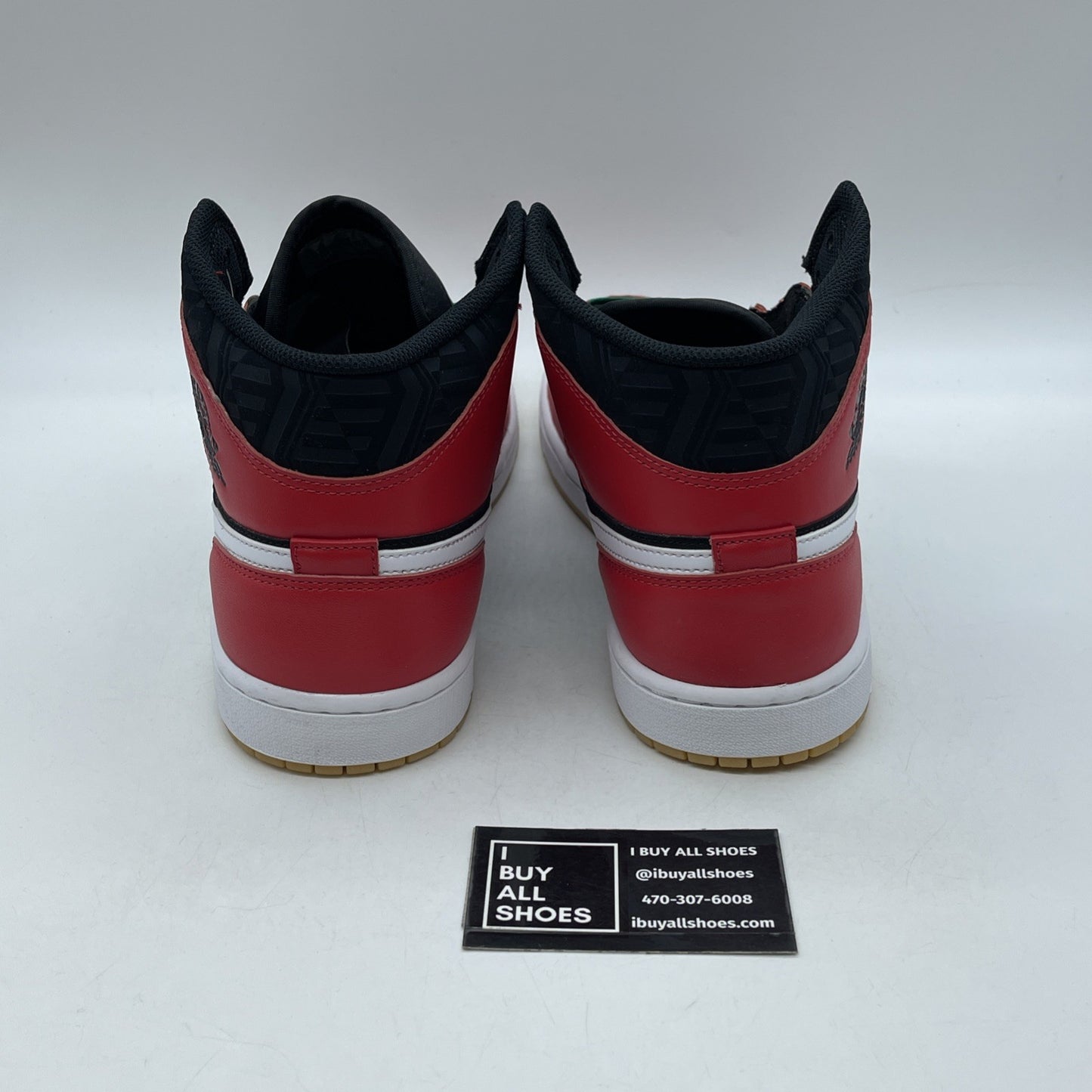 Size 11.5 - Air Jordan 1 SE Mid Christmas Black Red Suede Leather (DQ8417-006)
