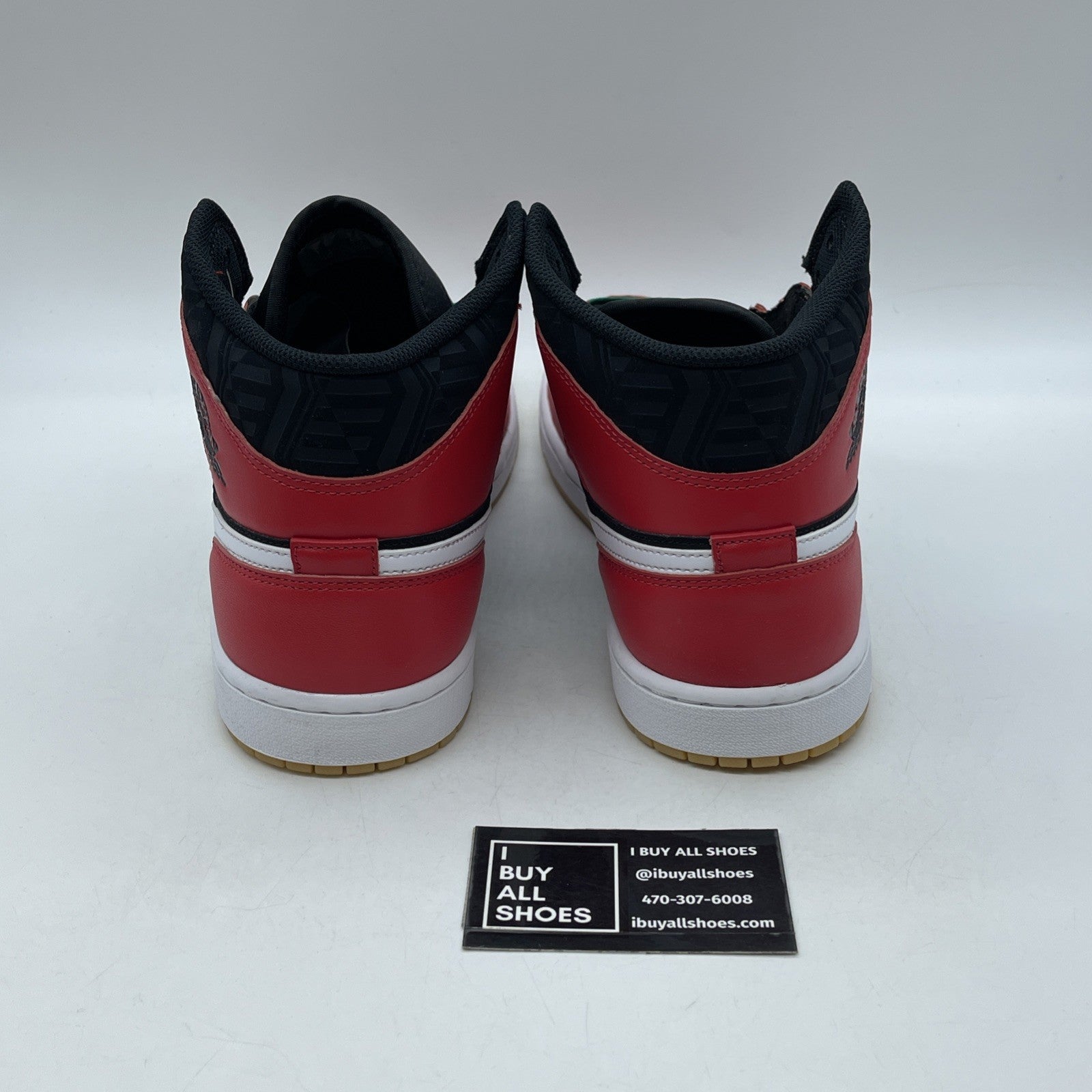 Size 11.5 - Air Jordan 1 SE Mid Christmas Black Red Suede Leather (DQ8417-006)