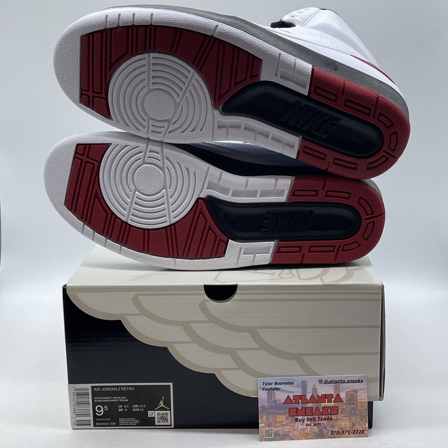 Size 9.5 - Jordan 2 Retro Mid Chicago White Red Black (DX2454-106)