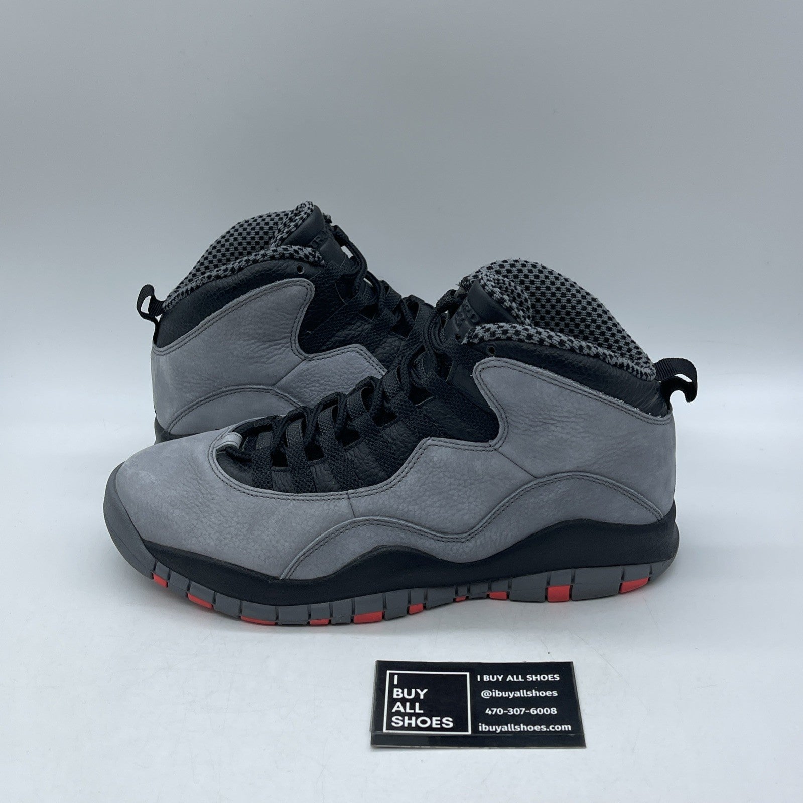 Size 9.5 - Air Jordan 10 Retro Cool Grey Black Suede Leather (310805-023)