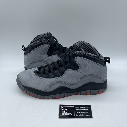 Size 9.5 - Air Jordan 10 Retro Cool Grey Black Suede Leather (310805-023)