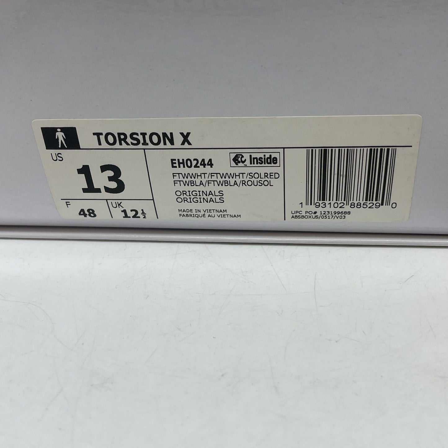 Size 13 - Adidas Torsion X Solar Red (EH0244)