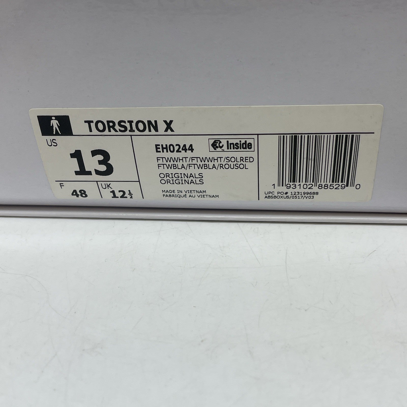 Size 13 - Adidas Torsion X Solar Red (EH0244)