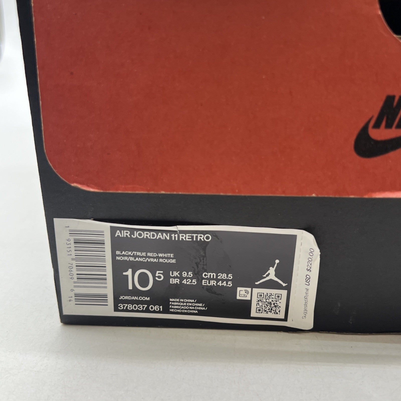 Size 10.5 - Air Jordan 11 Retro High Bred (378037-061)