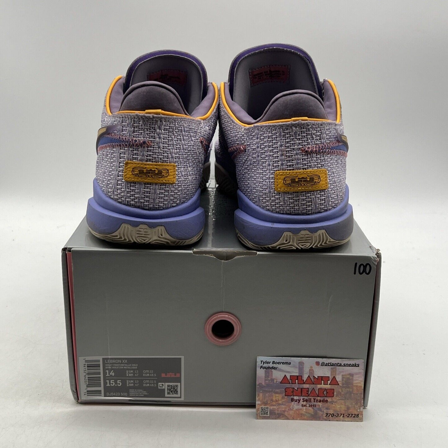 Size 14 - Nike LeBron 20 Low Purple And Gold (DJ5423-500)