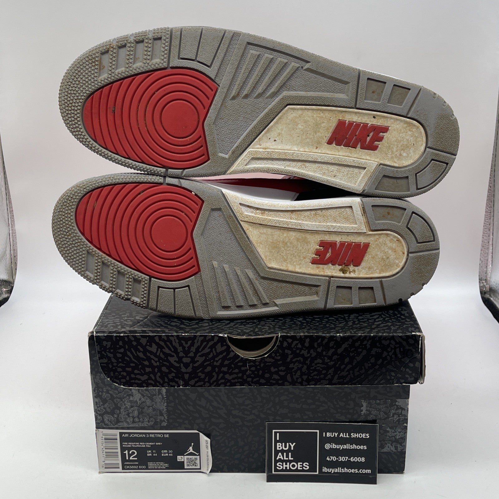 Size 12 - Jordan 3 Retro SE Mid Unite Red Black Grey Suede Leather (CK5692-600)