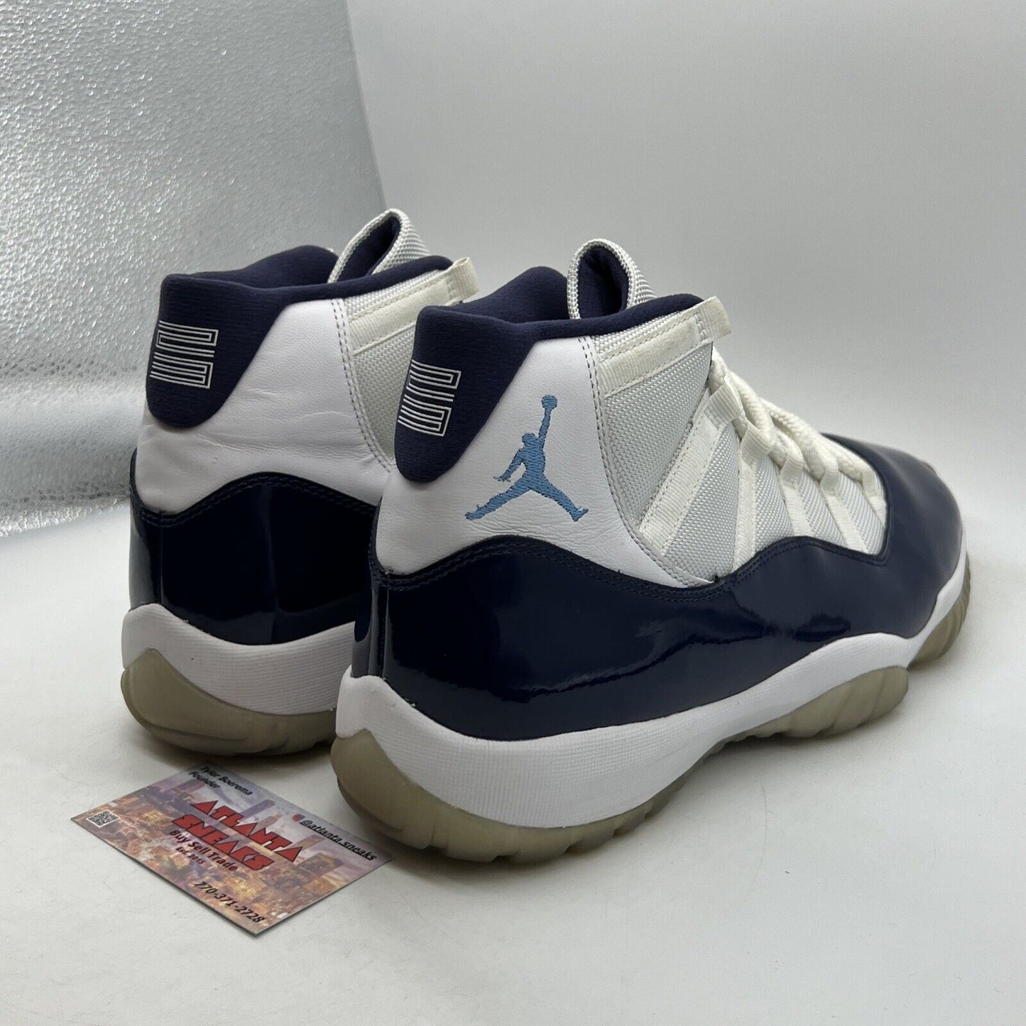 Size 13 - Jordan 11 Retro High Win Like '82 White Navy Leather (378037-123)