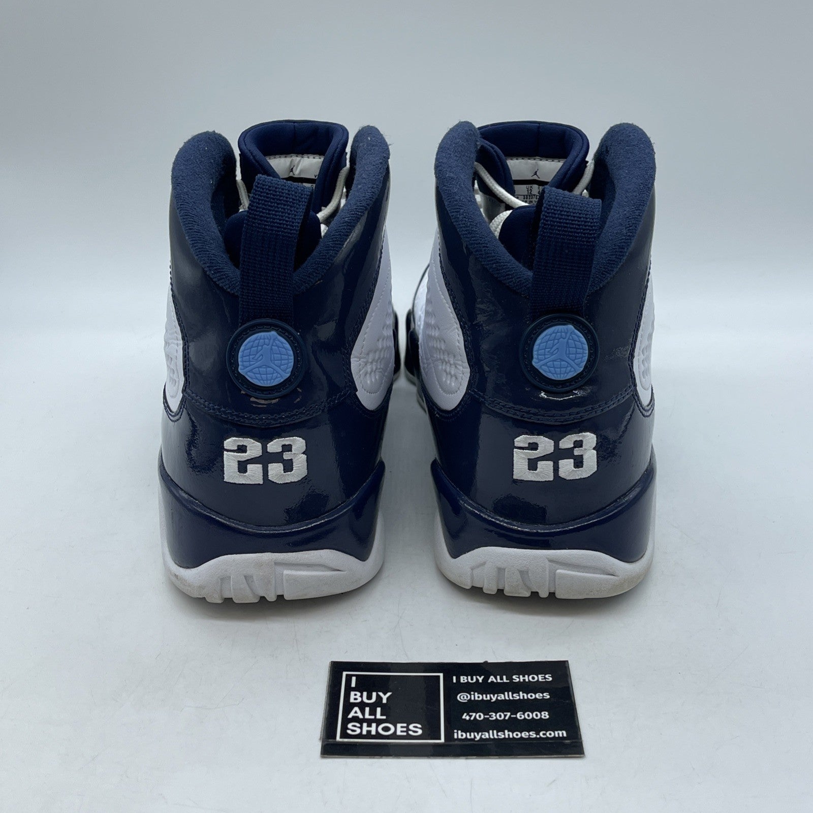 Size 13 - Air Jordan 9 Retro UNC White Blue Leather (302370-145)