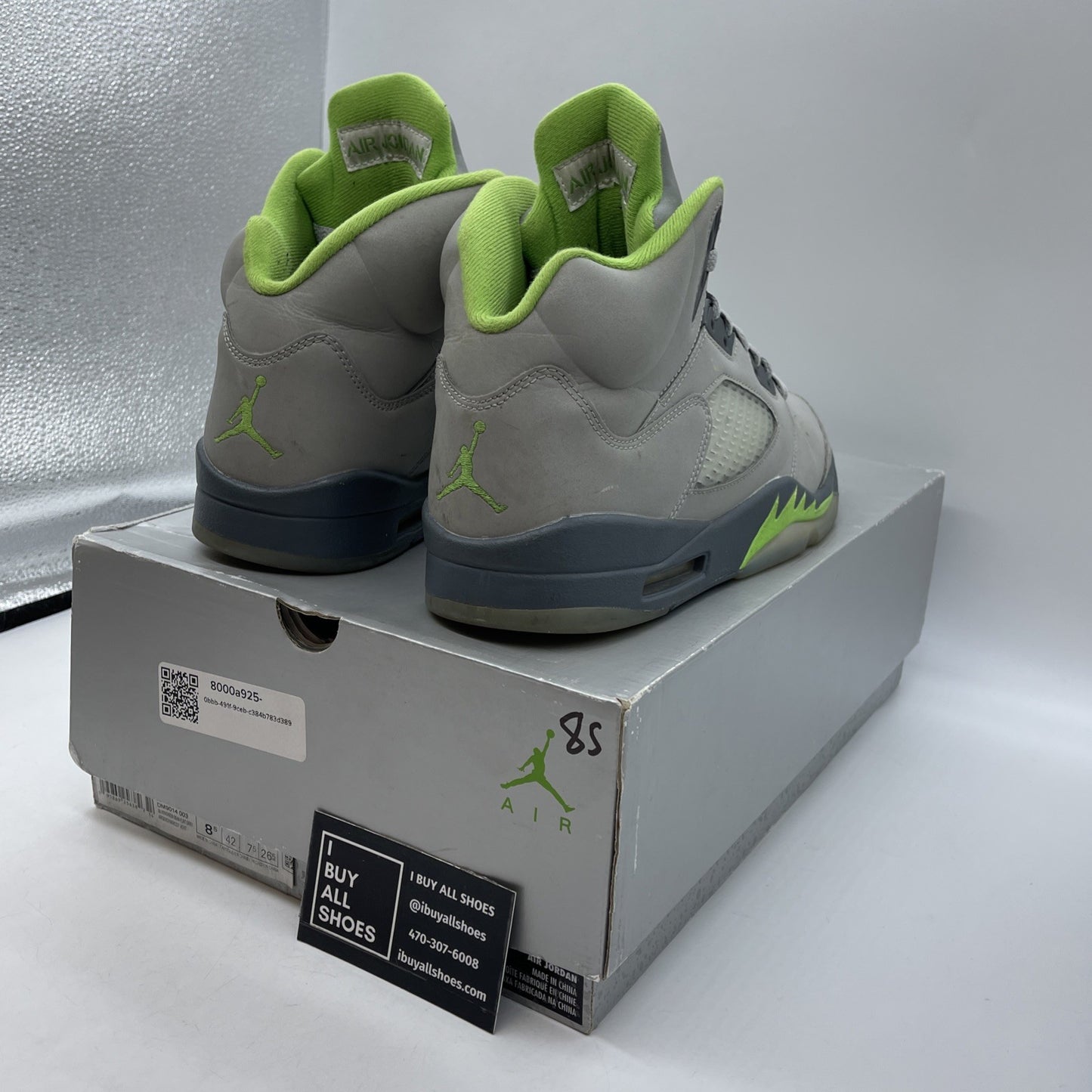 Size 8.5 - Jordan 5 Retro Green Bean Grey Leather (DM9014-003)