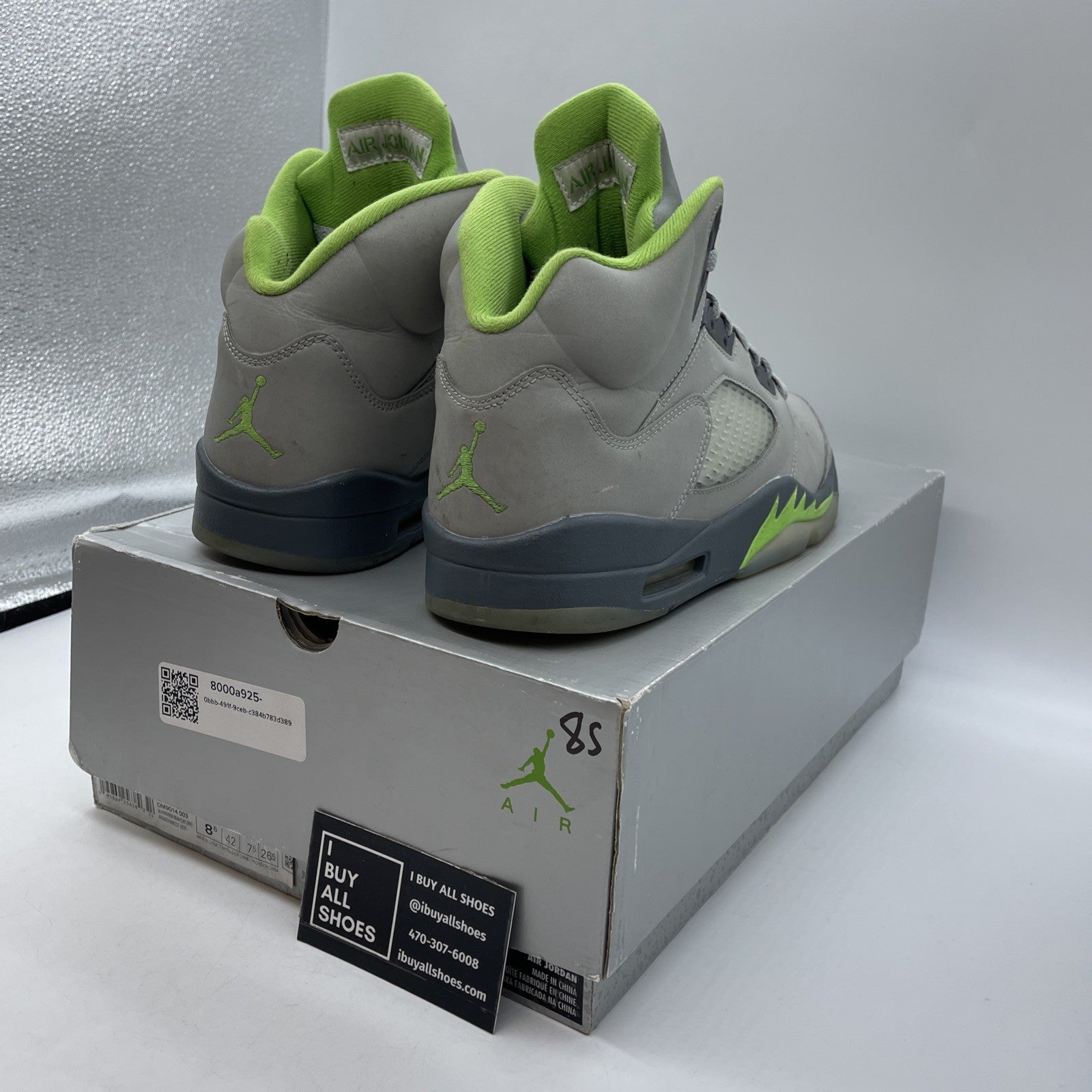 Size 8.5 - Jordan 5 Retro Green Bean Grey Leather (DM9014-003)