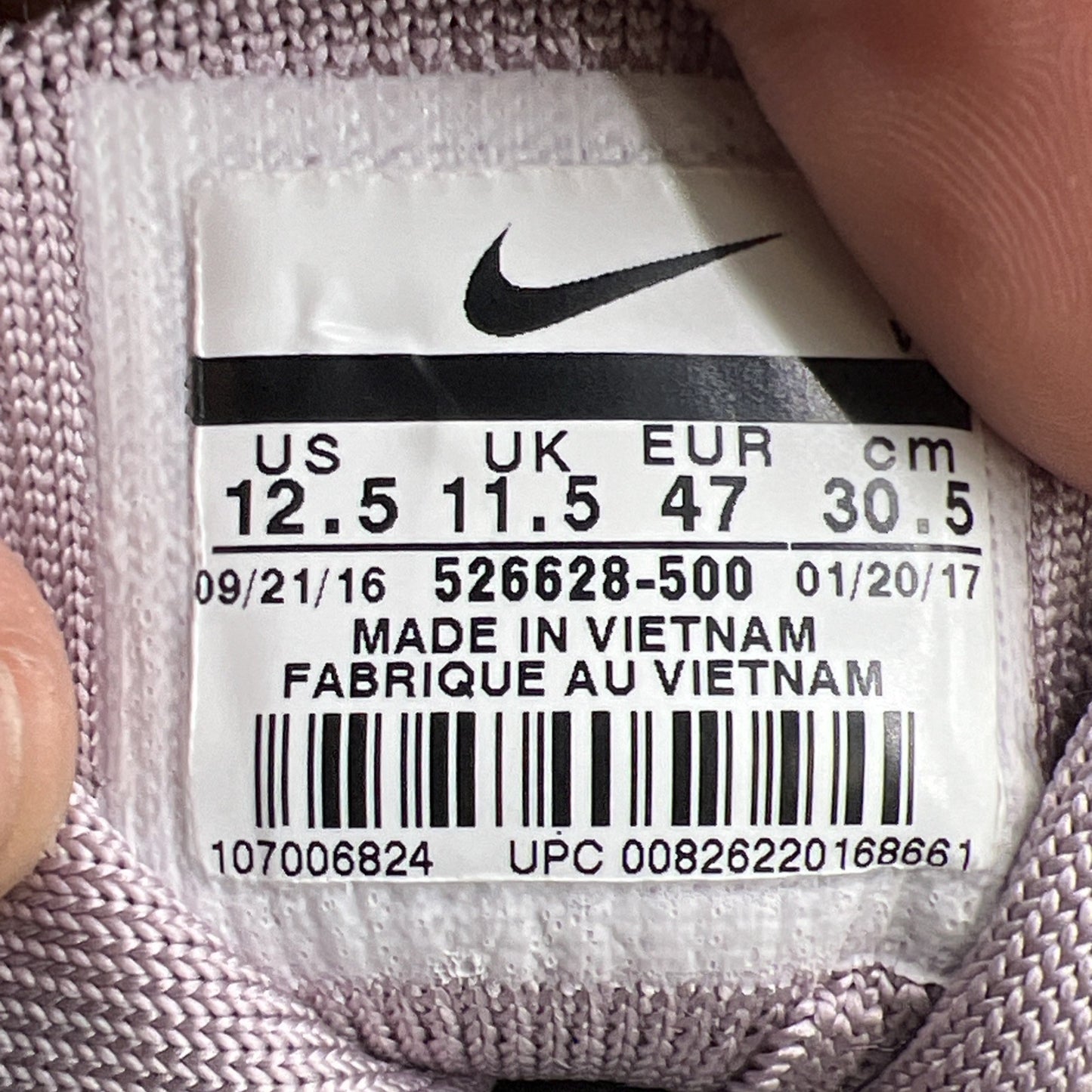 Size 12.5 - Nike Flyknit Racer Lavender (526628-500)