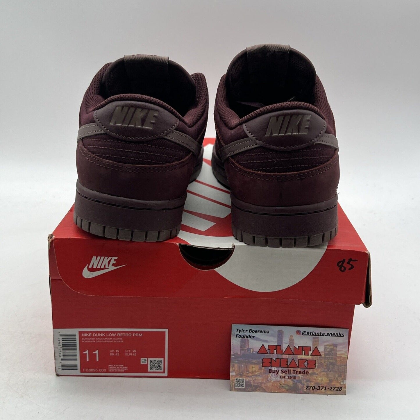Size 11 - Nike Dunk Premium Low Burgundy Crush (FB8895-600)