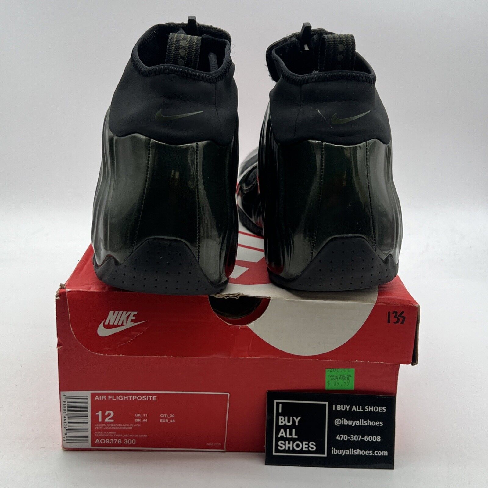 Size 12 - Nike Air Flightposite One Legion Green (AO9378-300)