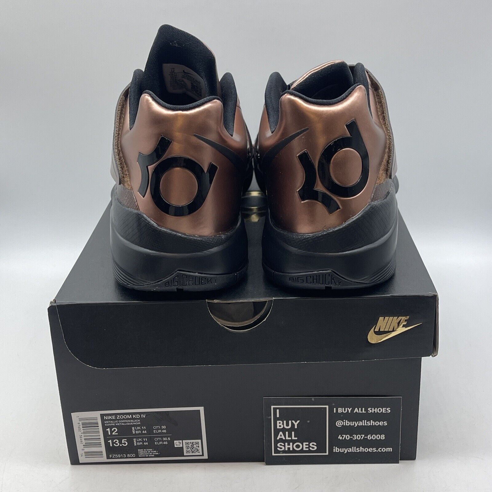 Size 12 - Nike Zoom KD 4 2024 Christmas Rose Gold Black Leather (FZ5913-800)