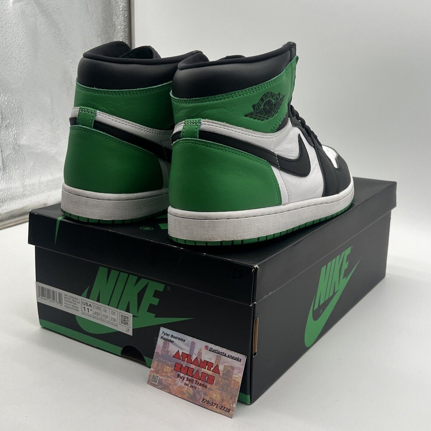 Size 11.5 - Air Jordan 1 Retro OG High Lucky Green Black White (DZ5485-031)