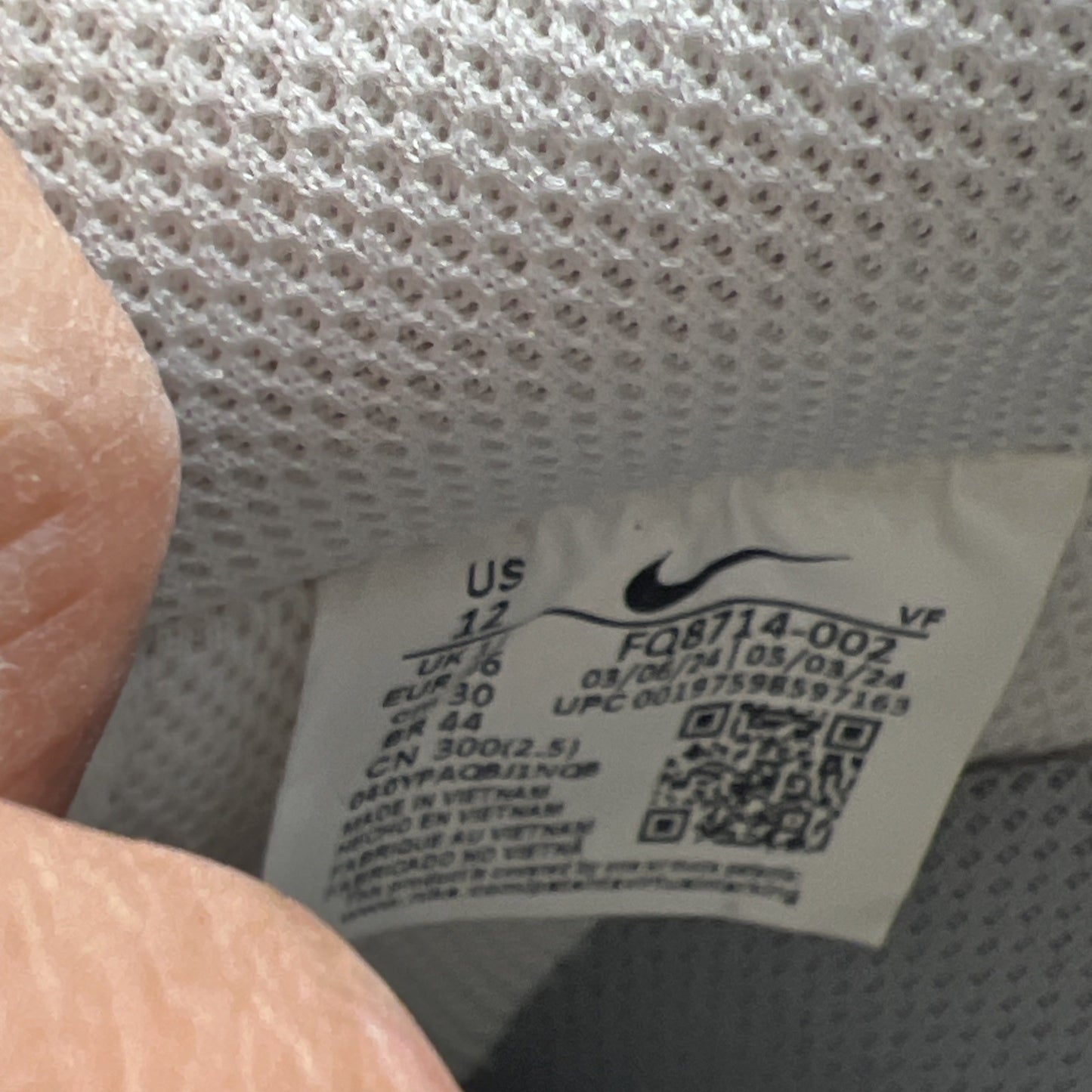 Size 12 - Nike Air Force 1 '07 LV8 Gum Pack - Phantom Light Smoke (FQ8714-002)