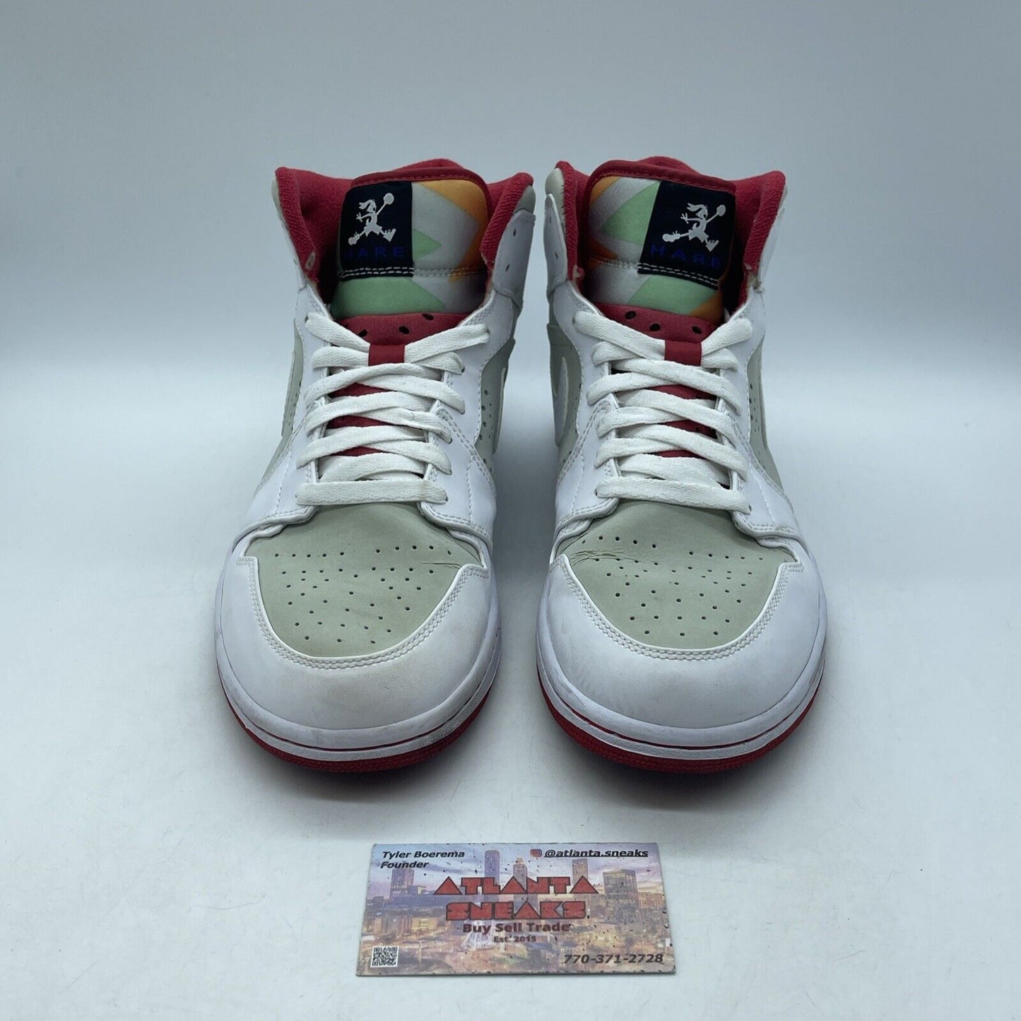 Size 10.5 - Air Jordan 1 Retro 2009 Hare Grey Suede White Leather (374454-011)