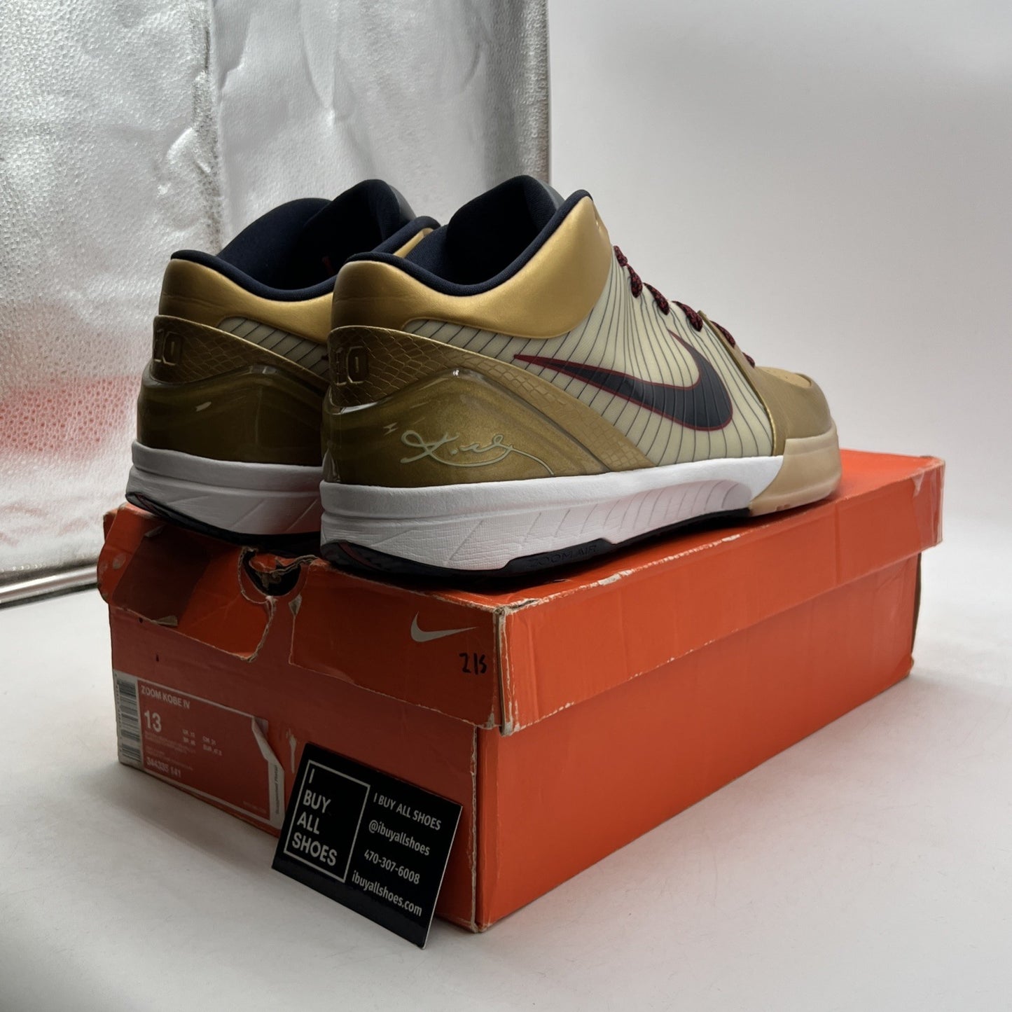 Size 13 - Nike Zoom Kobe 4 Gold Medal (344335-141)