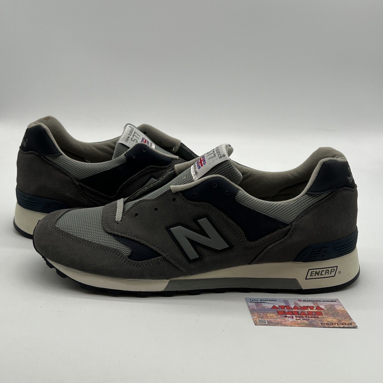 Size 13 - New Balance 577 Made In England Grey / Navy