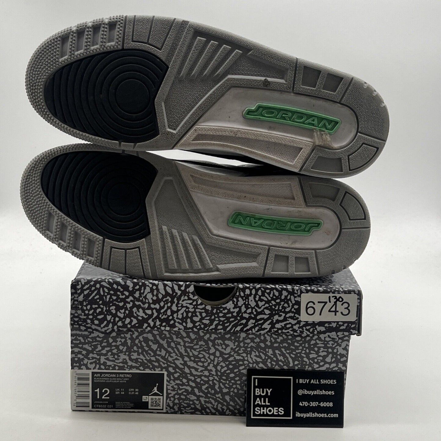 Size 12 - Air Jordan 3 Retro Green Glow (CT8532-031)
