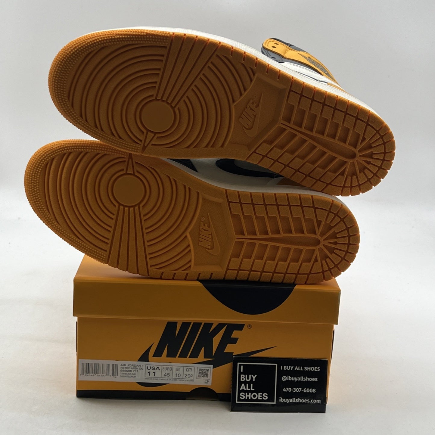 Size 11 - Air Jordan 1 Retro OG High Yellow Toe (555088-711)