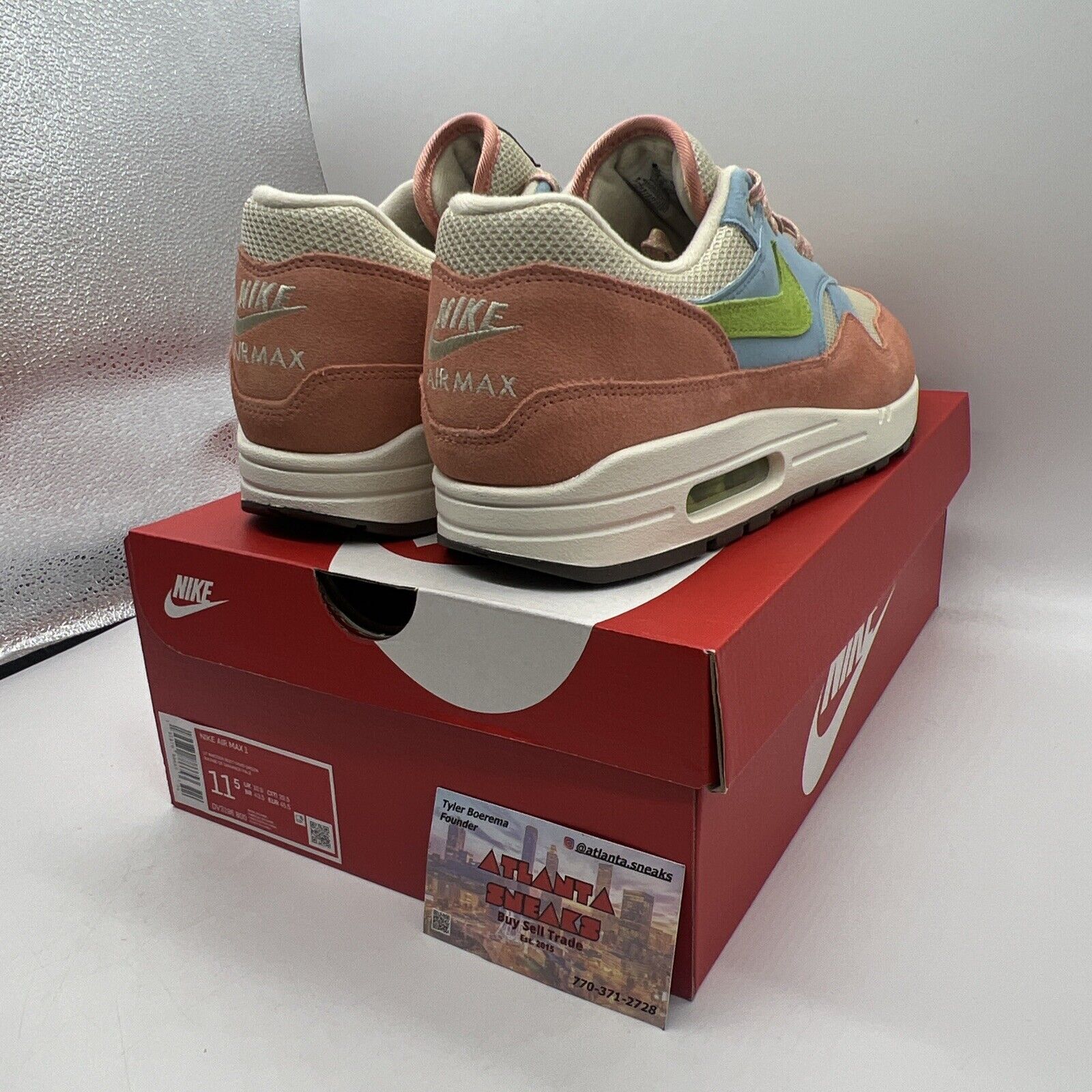 Size 11.5 - Nike Air Max 1 Light Madder Root 2022 Brand New Og All