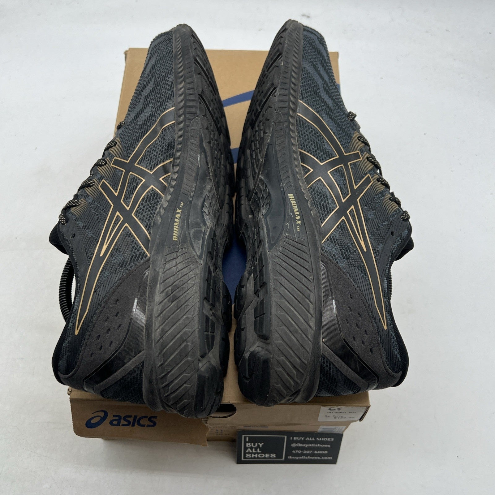 Size 11.5 - Asics Gel Jadeite Black Pure Gold (1011B401-001)