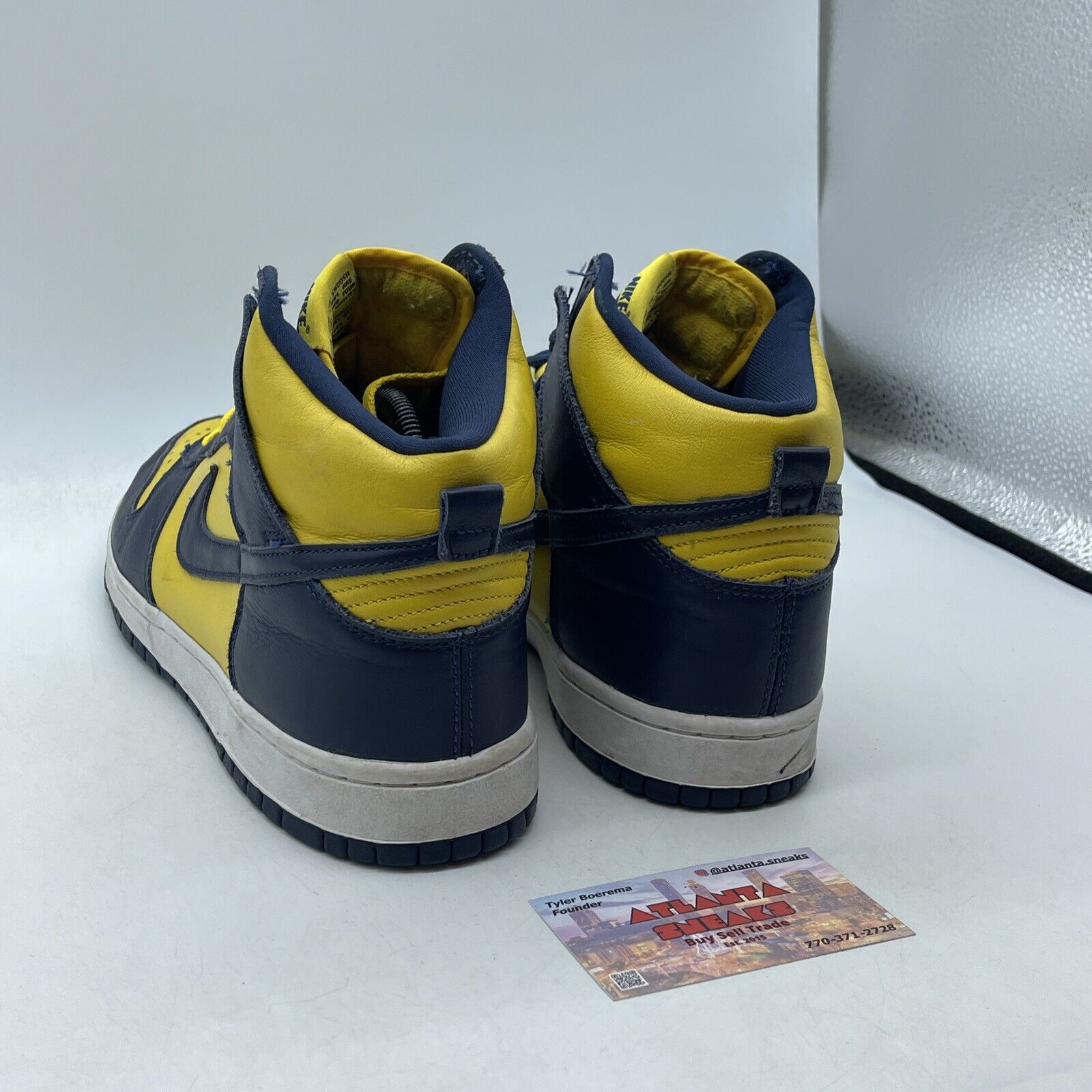 Size 9 - Nike Dunk SP 2020 High Michigan Yellow Blue Leather (CZ8149-700)