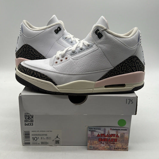 Size 10.5W - Air Jordan 3 Retro Neapolitan Pink Brown White Leather (CK9246-102)
