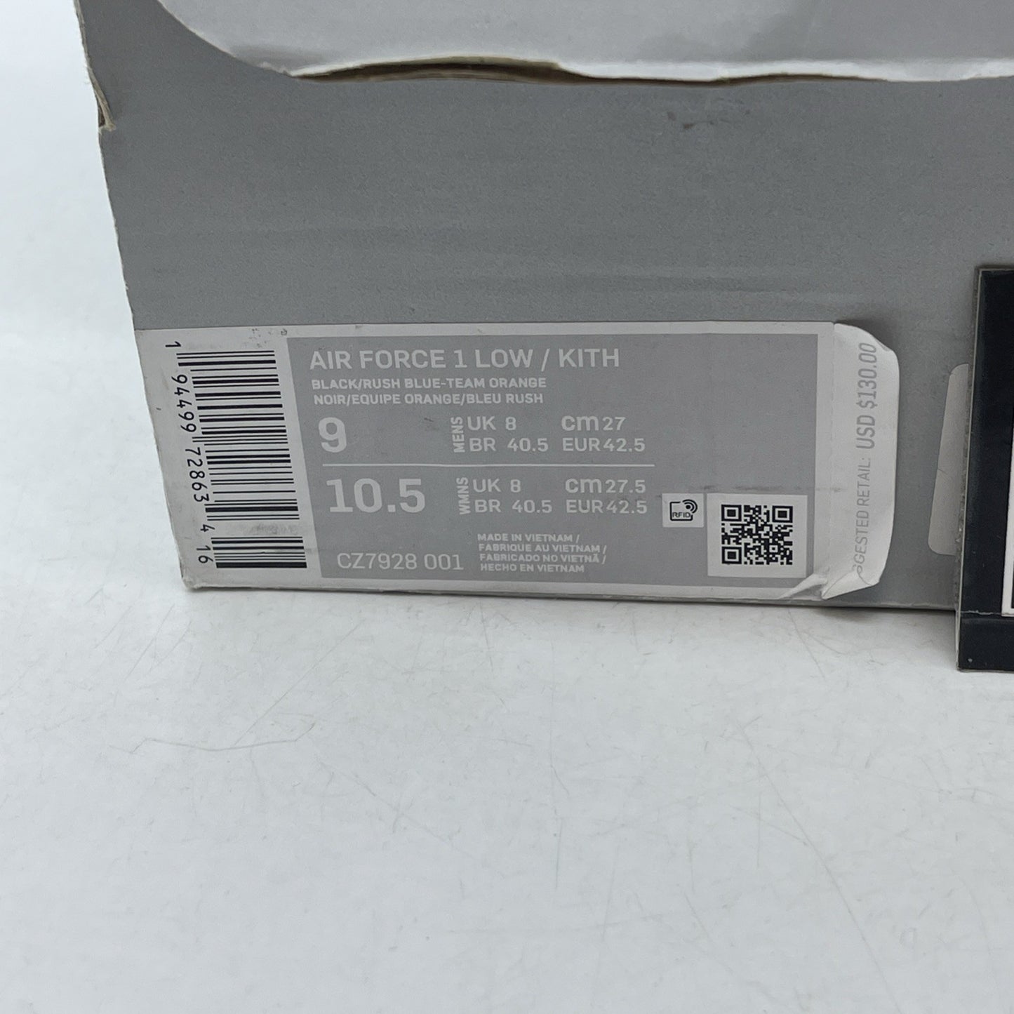 Size 9 - Kith x Nike Air Force 1 Low NYC Away (CZ7928-001)