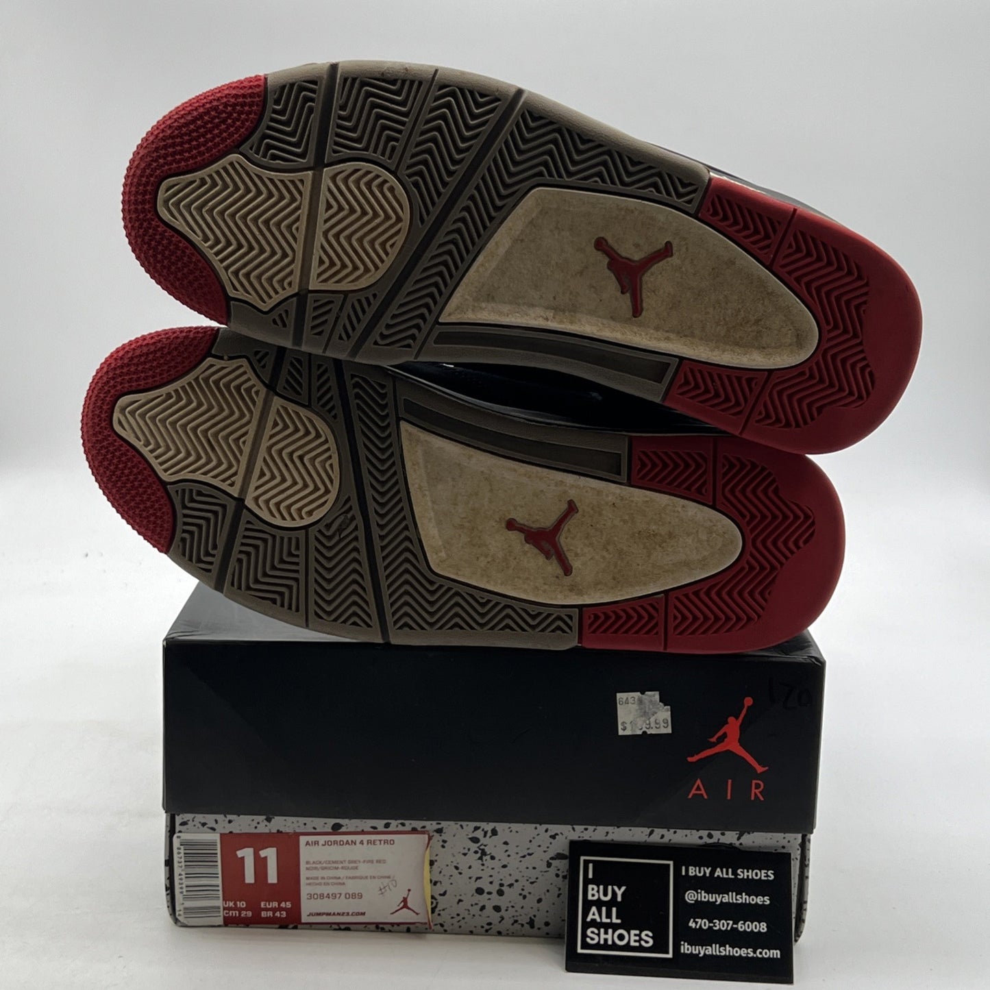 Size 11 - Air Jordan 4 Retro bred release 2012 (308497-089)