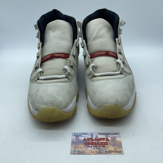 Size 12 - Air Jordan 11 Retro Platinum Tint Tan Suede White Black (378037-016)