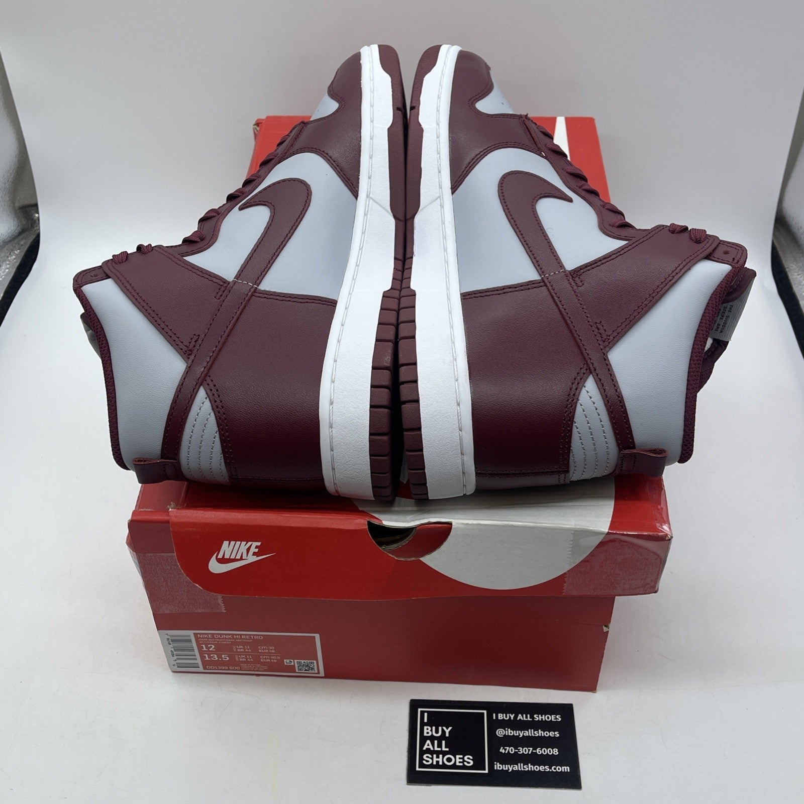 Size 12 - Nike Dunk High Dark Beetroot Grey Purple Leather (DD1399-600)