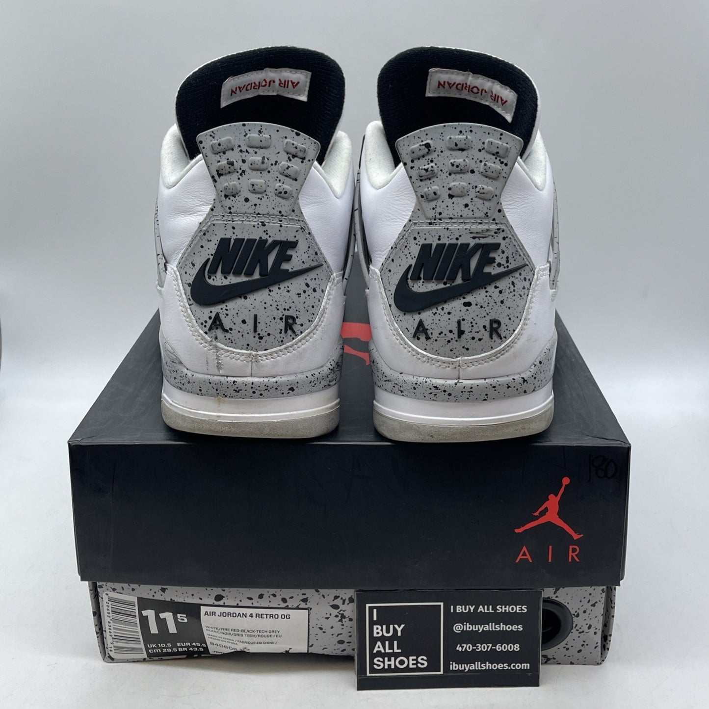 Size 11.5 - Air Jordan 4 Retro OG Mid White Cement (840606-192)
