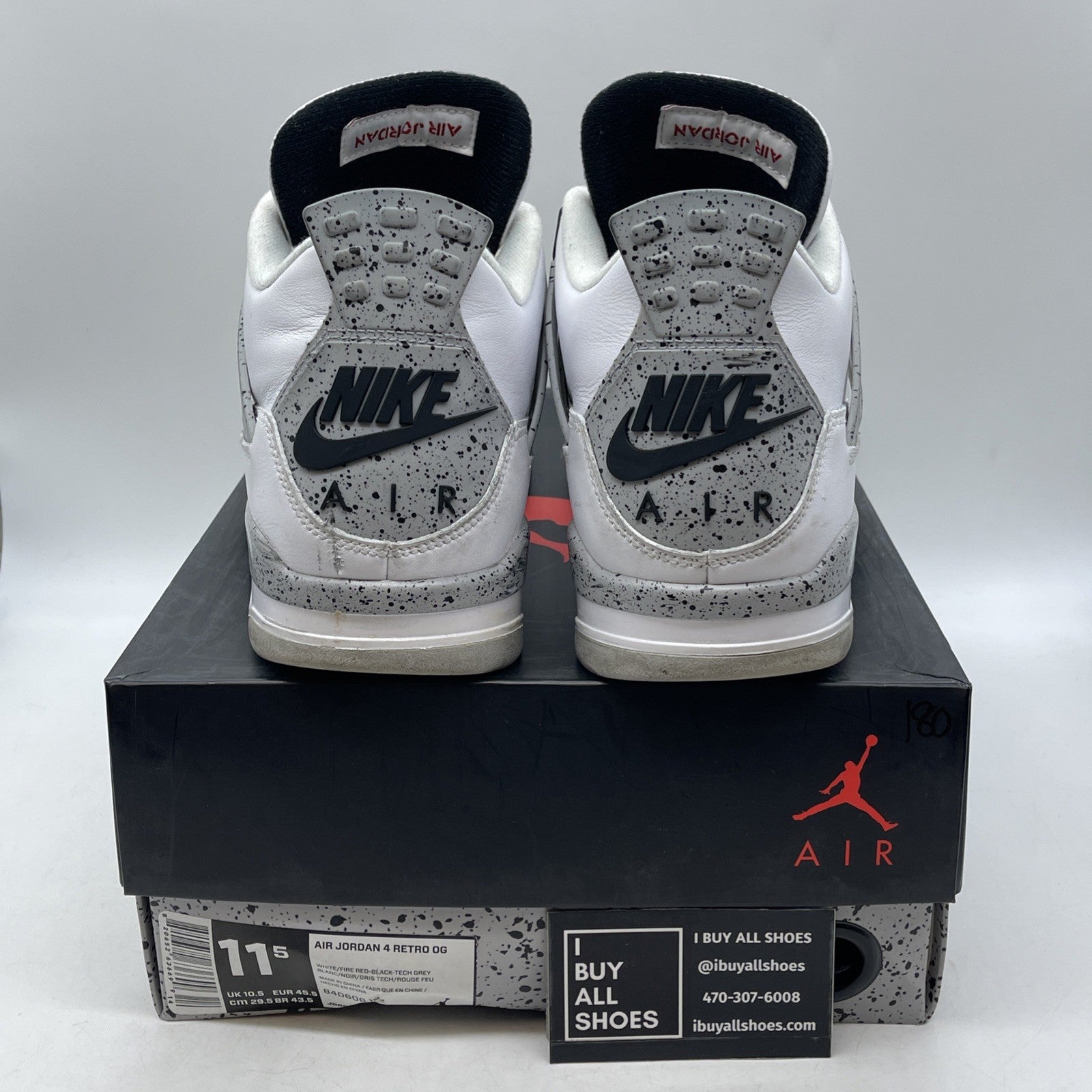 Size 11.5 - Air Jordan 4 Retro OG Mid White Cement (840606-192)