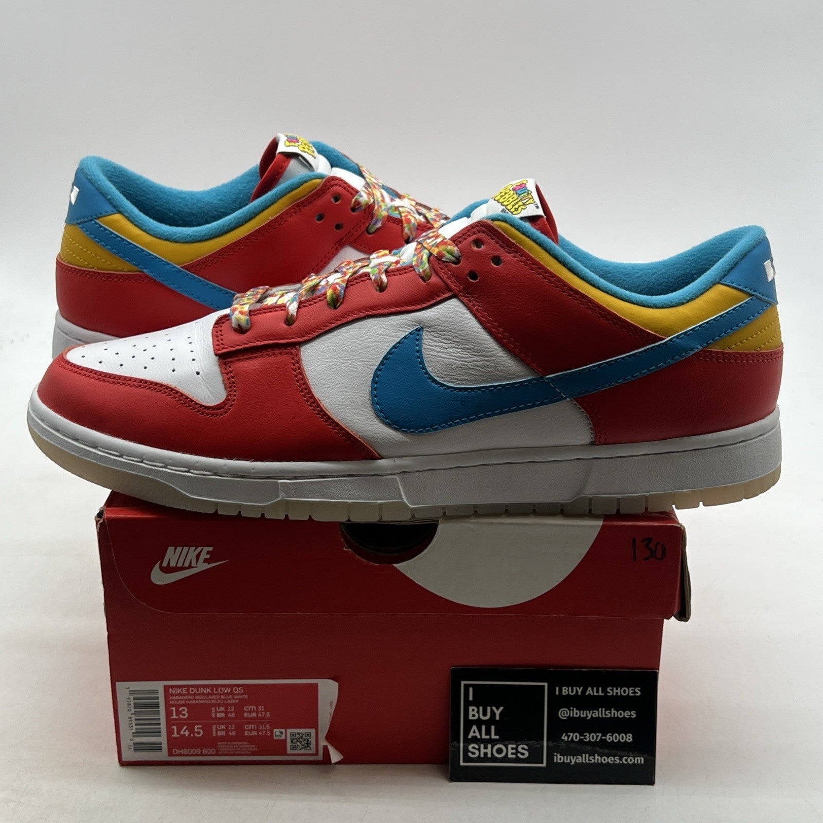 Size 13 - Nike Dunk Low x LeBron James x Fruity Pebbles Red (DH8009-600)