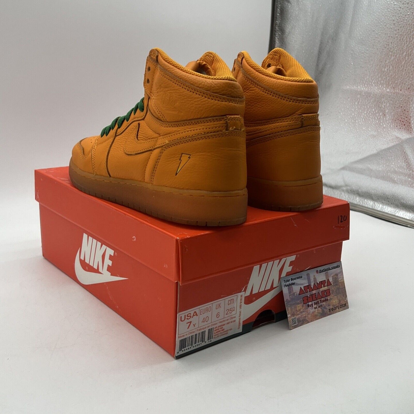 Size 7 (GS) - Jordan 1 Retro OG G8RD High Orange Peel (AJ6000-880)