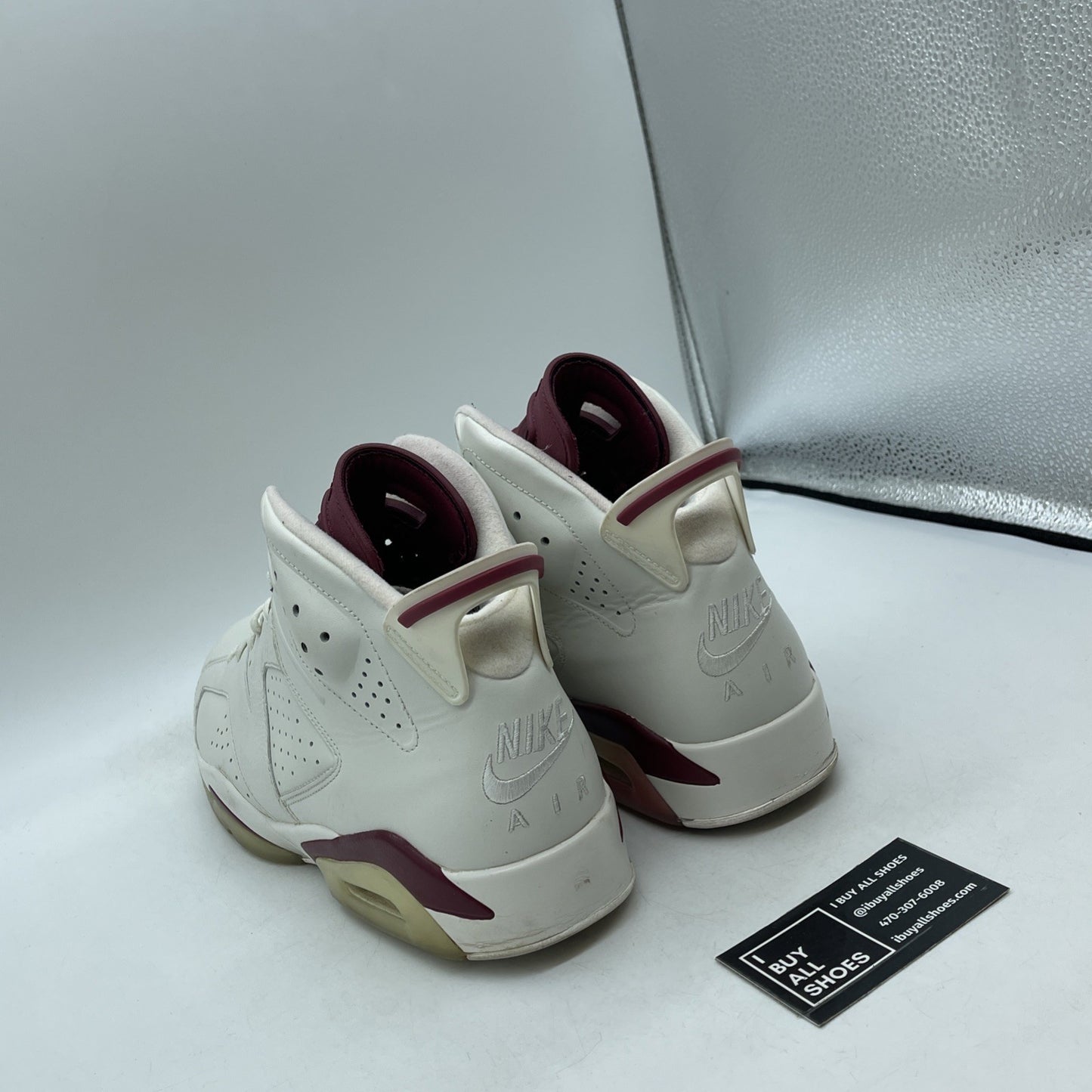 Size 12 - Air Jordan 6 Retro 2015 Maroon White Leather (384664-116)