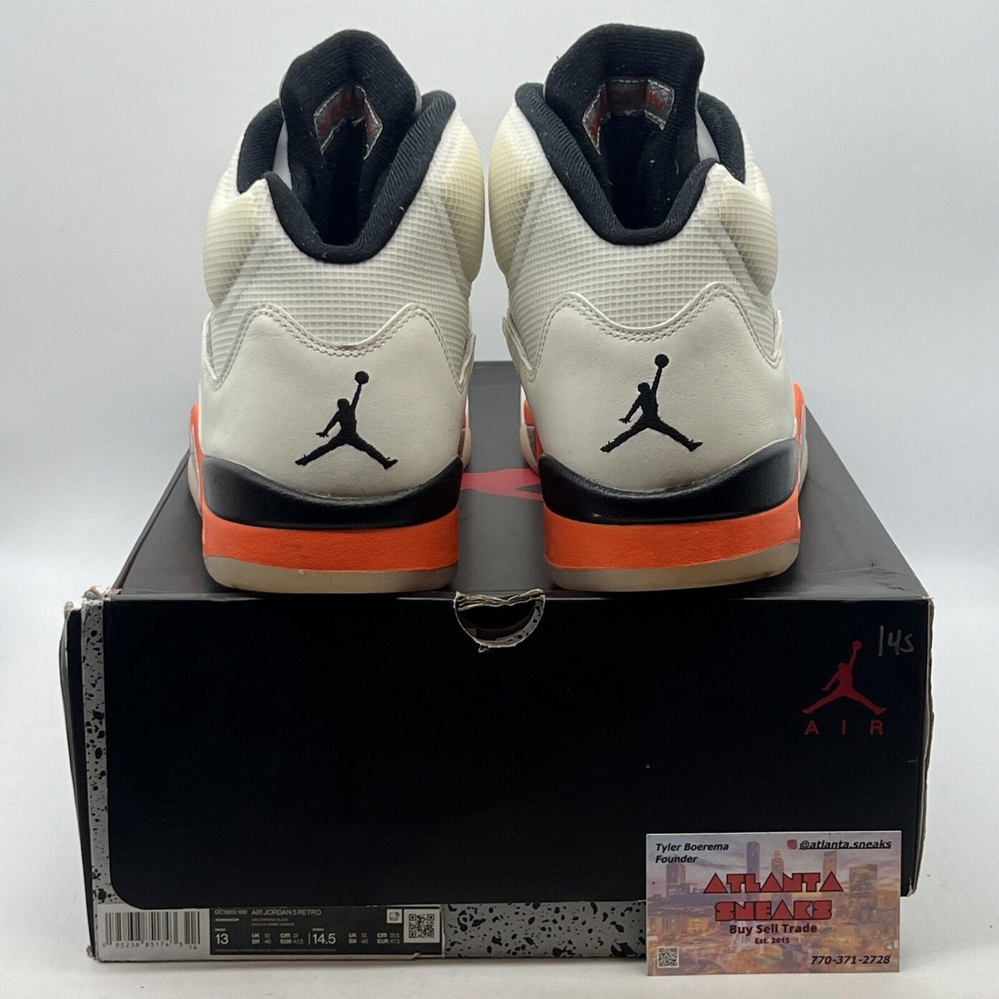 Size 13 - Jordan 5 Shattered Backboard White Orange Black (DC1060-100)