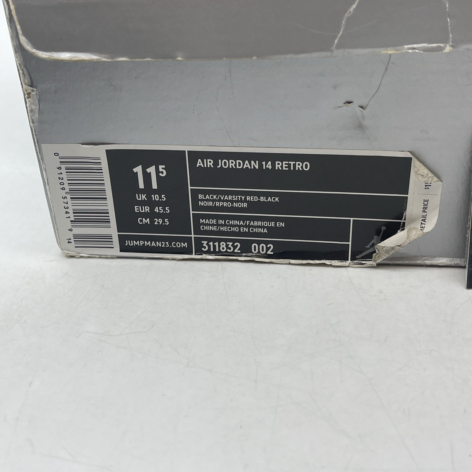 Size 11.5 - Air Jordan 14 Retro 2005 Last Shot (311832-002)