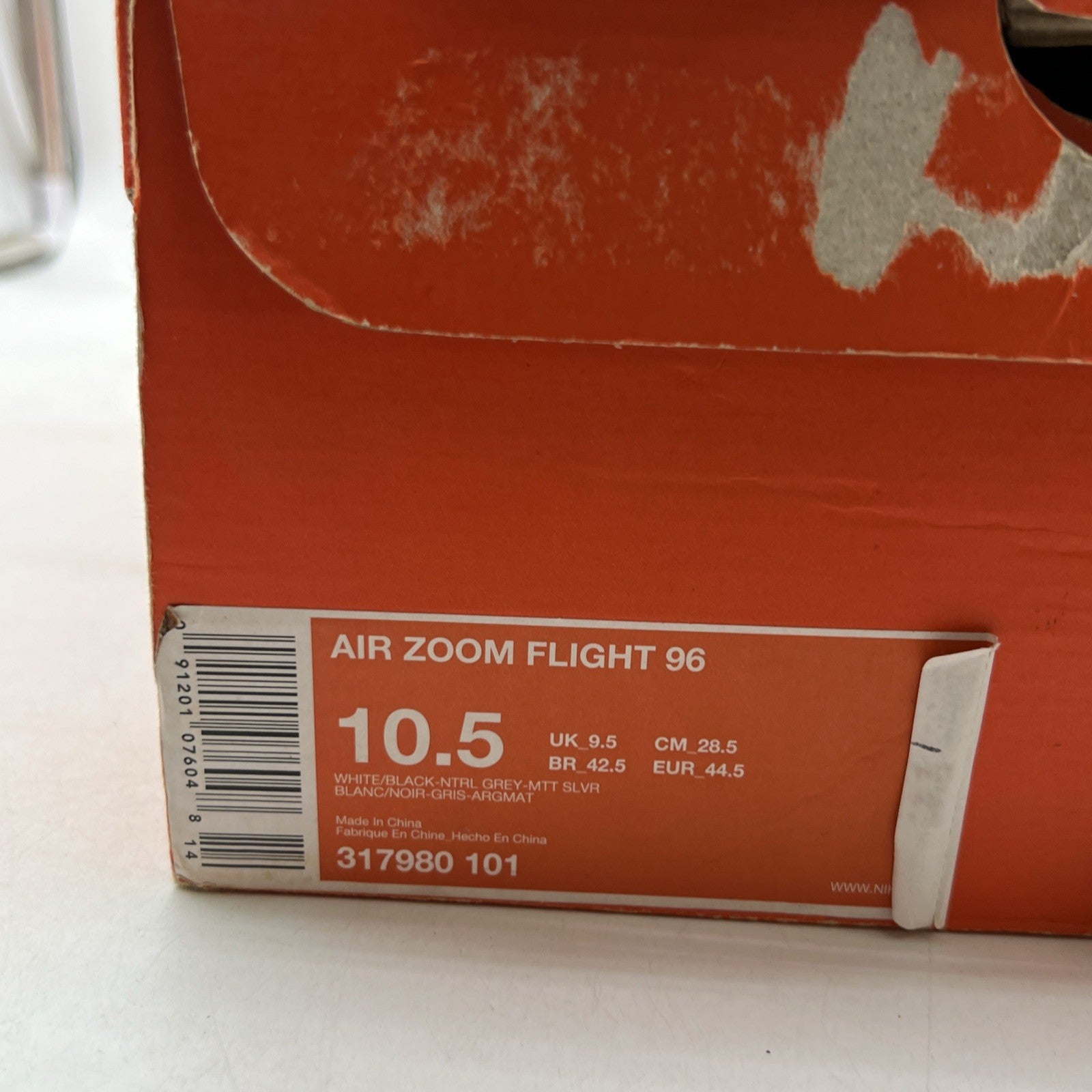 Size 10.5 - Nike Air Zoom Flight 96 White (317980-101)