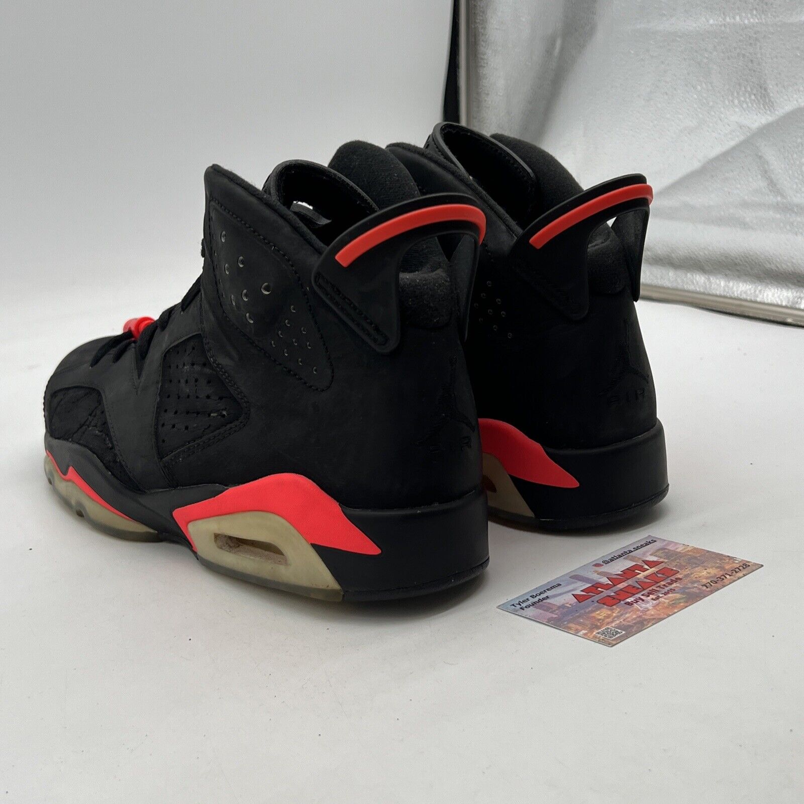 Size 8 - Air Jordan 6 Retro Infrared Black 2014 (384664-023)